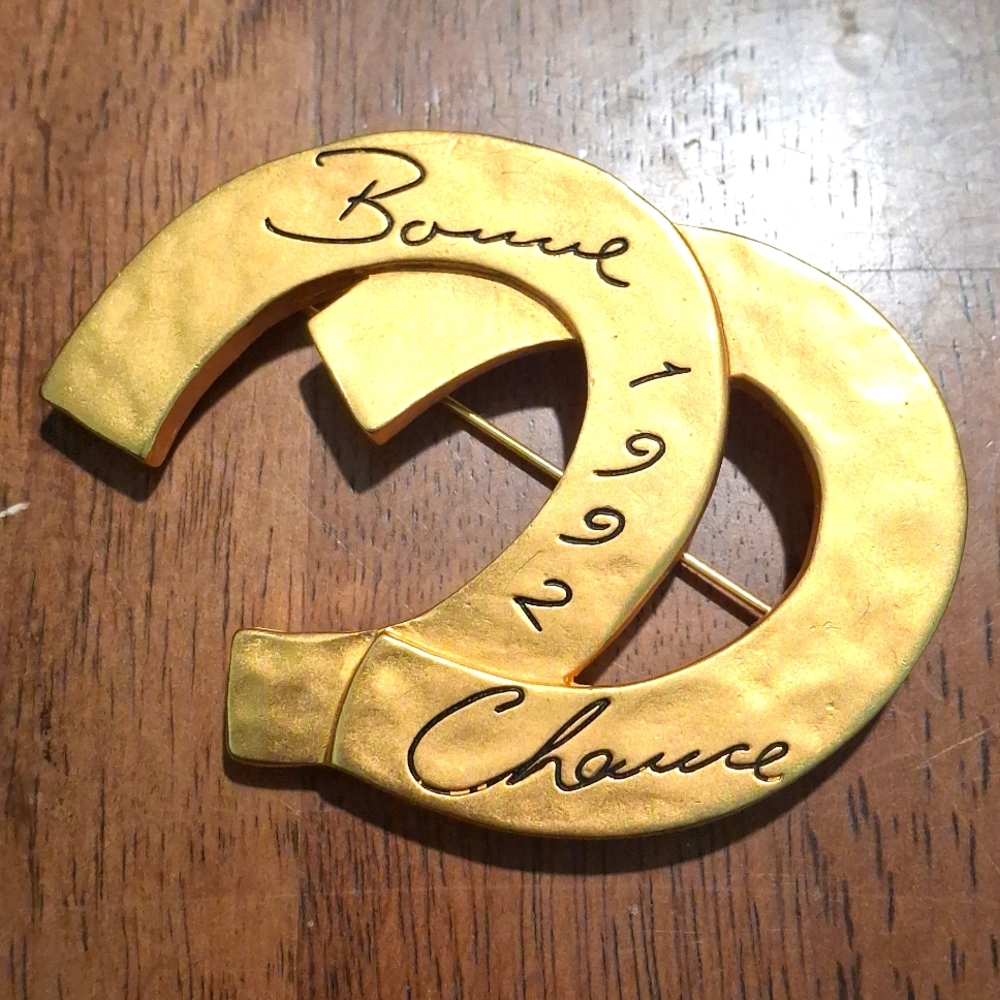 Karl Lagerfeld Bonne Chance 1992 brooch